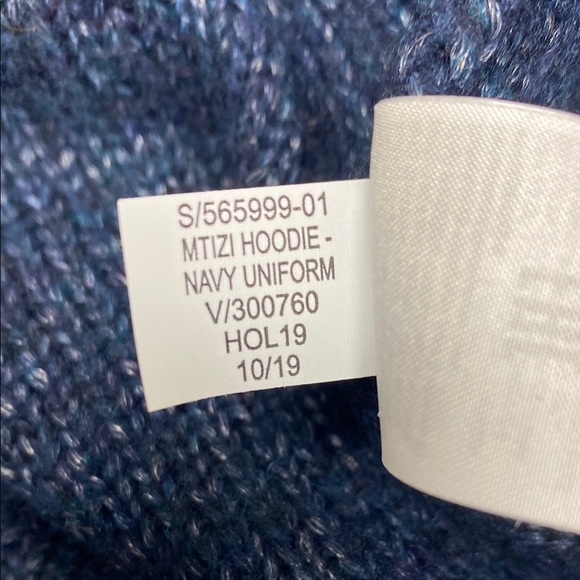 Banana Republic Sweater Mitzi Hoodie Wool Alpaca Blend Navy Blue Size Large - Picture 7 of 10